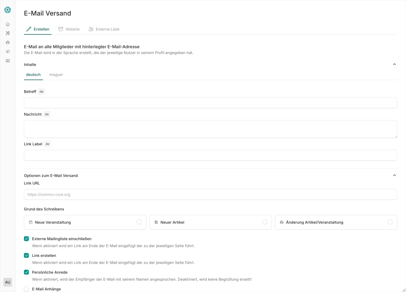 CommuCore Kommunikation – Rundmails und Newsletter DSGVO-konform an Vereinsmitglieder senden